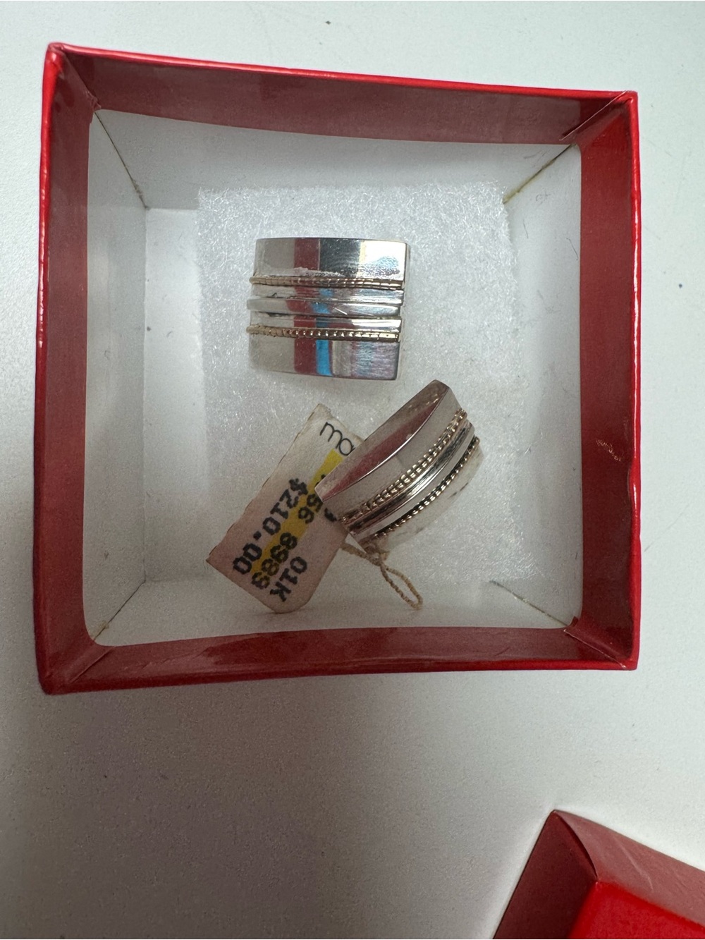 Sterling Silver and gold Multi-Row earrings